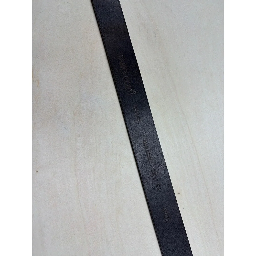 Fabio Corti Mens Dark Brown Leather Belt Made in Italy Gold Buckle 85 34